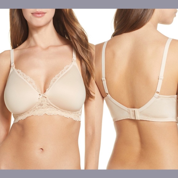 NWT Wacoal [ 32DDD US ] Maternity Wireless Nursing‎ Bra in Sand Nude - Picture 1 of 12